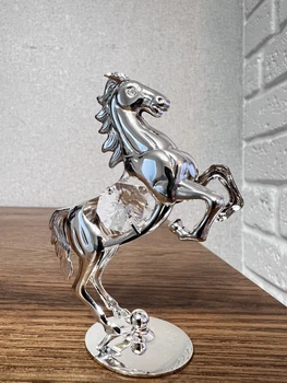 Фігурка Crystocraft зі стразами Swarovski Кінь Кінь 8,5х6х3 см 1602389 сріблястий
