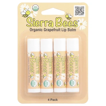 Органічні бальзами для губ Sierra Bees грейпфрут 4 шт. по 4,25 г