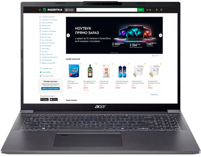 Ноутбук Acer Aspire 16 A16-71M-78ZW (NX.JEMEU.005) Steel Gray