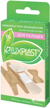 Медицинские лейкопластыри Luxplast Для пальцев на нетканой основе 1.9х7.2 см 8 шт + катушка 4 шт + бабочка 4 шт Телесные (8805178111983)