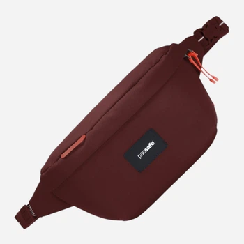 Сумка бананка на пояс Pacsafe Go sling pack 35100 Бургунди (0688334007126)