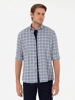 Рубашка хлопковая летняя мужская Pierre Cardin G021GL004-000-1971693 M Индиго (8683858074724)