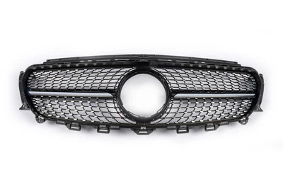 Решетка радиатора Diamond Black для Mercedes E-class W213 2016-2020 Avantgarde/AMG-Line/E43 AMG/E53 AMG (с камерой)