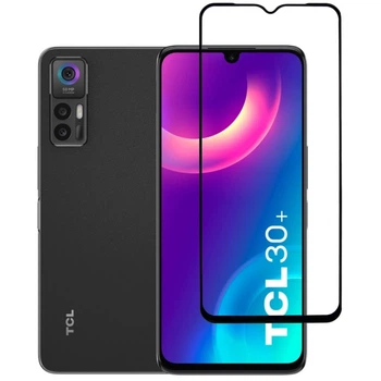 Защитное стекло Fiji Premium для TCL 30 Plus (T676K) полная проклейка Anti-Static черный