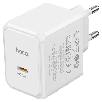 Сетевое зарядное устройство Hoco CS13A PD20W / 3A Type-C с быстрой зарядкой White