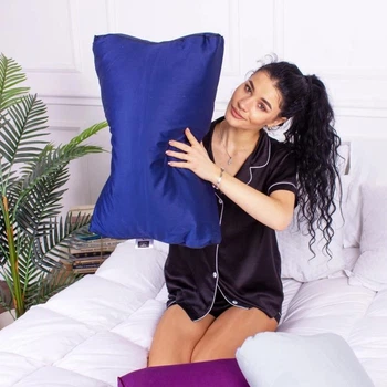 Подушка ортопедическая (стружка Memory) MirSon №4149 Delicate Satin 4052 Ocean 49х32х10.5 см (2200006423638)