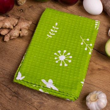 Рушник вафельний Mirson №510 Waffle Green tropics 30х50 см (2200006723509)