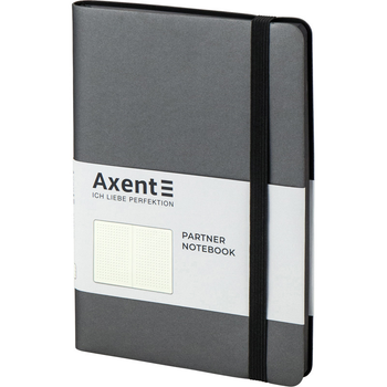 Книга записна Axent Partner Soft А5 96 аркушів, крапка, гнучка обкладинка, сіра 8310-15-A 4251458783755
