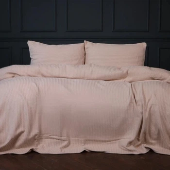 Покривало MirSon №10-03 Arrowline Cream євро 240x260 см Піке (2200011048109)