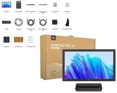 Графический монитор Huion 19" Kamvas Pro 19,4k USB-Cх2, 3.5 mini-jack, серый тёмный gt1902