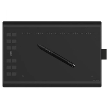 Графический планшет Huion New 1060Plus + перчатка, Black, диагональ 10" (а5), 5080 lpi, количество клавиш 28, USB/Micro usb, Mac os, Windows, чувствительность пера 8192, 8g SD-карта (1060plus)