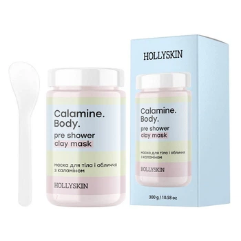 Маска для тела и лица с каламином HOLLYSKIN Calamine. Body.Pre Shower Clay Mask 300 г