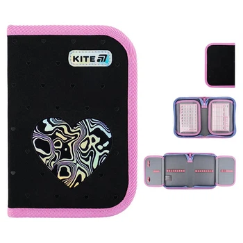 Пенал без наполнения Kite Love is K25-622-3, 1 отделение, 2 отворота