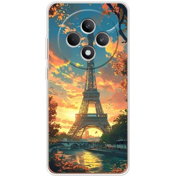Силиконовый Чехол с Картинкой для OPPO Reno 12 F Принт (Париж, Эйфелева Башня) (65435-ysm037)