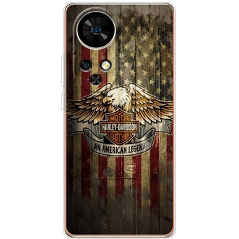 Силиконовый Чехол с Картинкой для Ulefone Note 17 Pro Принт (Харлей Дэвидсон) (65170-ysm2483)