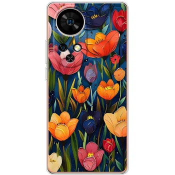 Силиконовый Чехол с Картинкой для Ulefone Note 17 Pro Принт (Цветы) (65170-ysm010)