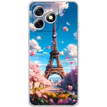 Силиконовый Чехол с Картинкой для Ulefone Note 18 Pro Принт (Париж, Эйфелева Башня) (65171-ysm035)