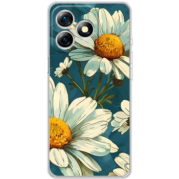Силиконовый Чехол с Картинкой для Ulefone Note 18 Pro Принт (Цветы, Ромашки) (65171-ysm011)