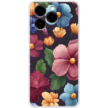Силиконовый Чехол с Картинкой для Ulefone Note 20 Pro Принт (Цветы) (65172-ysm013)