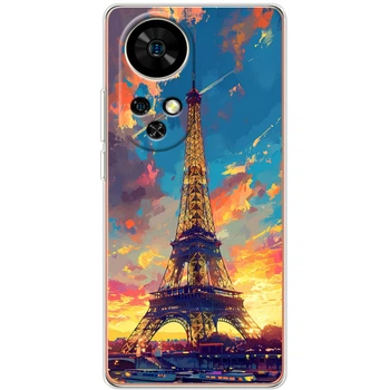 Силиконовый Чехол с Картинкой для Ulefone Note 17 Pro Принт (Париж, Эйфелева Башня) (65170-ysm038)