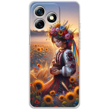 Силиконовый Чехол с Картинкой для Ulefone Note 18 Pro Принт (Патриотический, Девушка Украинка) (65171-ysm005)