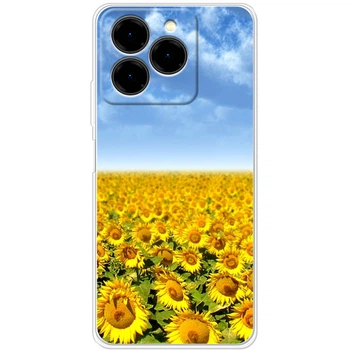 Силиконовый Чехол с Картинкой для Ulefone Note 20 Pro Принт (Патриотический, Подсолнухи) (65172-ysm49)