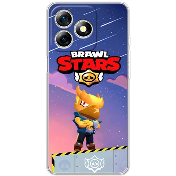 Силиконовый Чехол с Картинкой для Ulefone Note 18 Pro Принт (Бравл Старс Ворон, Brawl Stars Crow) (65171-ysm018)