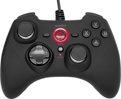 Kontroler SPEEDLINK Rait Gamepad for PC/PS3/Switch Rubber Black (4027301568554)