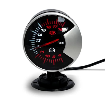 Вольтметр Ket Gauge 602701 Ø60 мм с LED подсветкой | Прибор датчик автомобильный