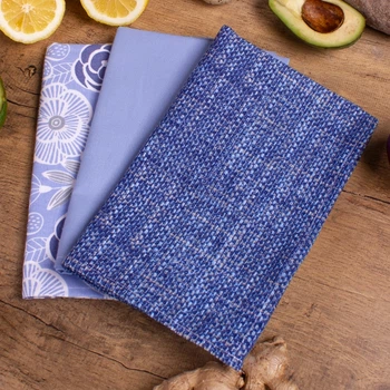 Набор полотенец рогожа-полупанама Mirson №642 - Blue kitchen 3 шт 30х50 см (2200006740827)