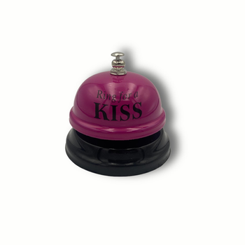 Настільний дзвіночок для дорослих забав "Ring for a KISS", рожевий
