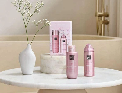 Подарунковий набір Олія для душу, Лосьйон-мус для тіла Rituals The Ritual of Sakura New Ultimate Nourishment