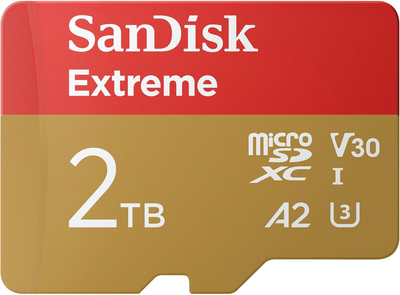 Карта памяти SanDisk microSDXC 2TB Extreme A2 V30 UHS-I U3 (SDSQXAV-2T00-GN6MA)