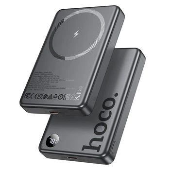 PowerBank павербанк PD20W з швидкою зарядкою HOCO Q34 Clever 10000mAh |Type-C, LED-дисплей| Сірий