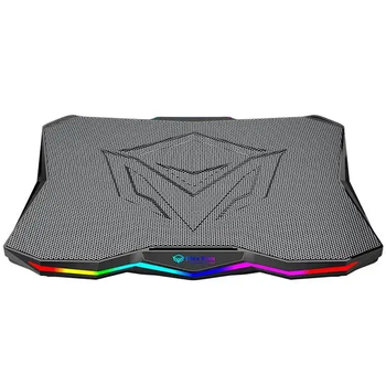 Подставка для ноутбука с охлаждением MEETION Gaming Cooling Pad CP4040 с подсветкой RGB |9-17", 2USB| Черный