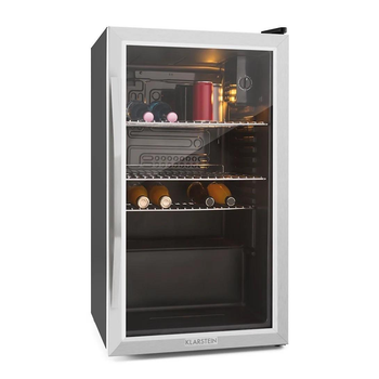 Холодильник-витрина KLARSTEIN Beersafe XXL панорамные стеклянные двери 80 л (10027673) Нержавейка