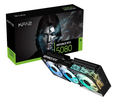 Видеокарта KFA2 GeForce RTX 5080 1-Click OC 16GB GDDR7 DLSS4 (58NZN6MDBBOK) EU