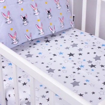 Простирадло MirSon Kids Time Дитячий 110 х 160 см 17-0527 Bunnies Бязь (2200007074563)