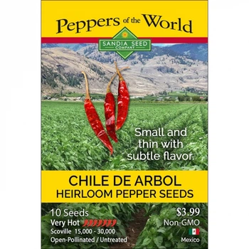 Семена острого перца Chile de Arbol (Чили де Арболь) 30000, 2023 г.