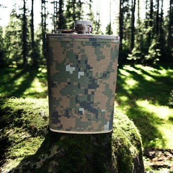 Фляга Hip Flask Камуфляж 9oz/256мл из нержавеющей стали