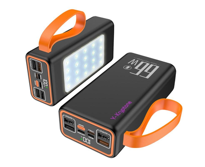 УМБ Y-Kryptone GT-32 LED Light 30000 mAh QC3.0 22.5W 66W Super Fast Charge Black