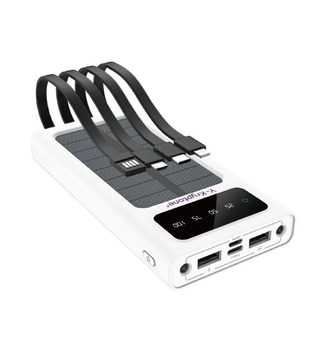 УМБ Y-Kryptone S-01 SOLAR CHARGE LED Light 10000 mAh CABLE in White