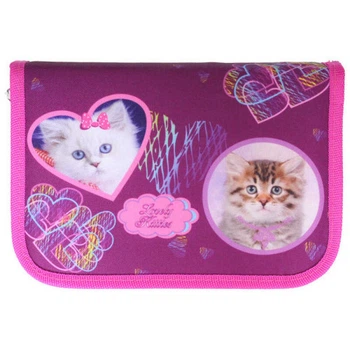 Пенал твердий Class Lovely Kitties одинарний 1 відворот з наповненням (99301)
