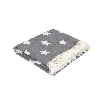 Плед Lotus Home - Star throw чорний 130x170
