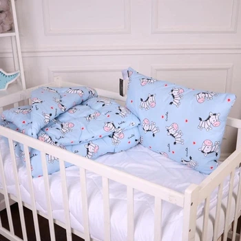 Набор детский для сна MirSon Kids Time антиаллергенный зимний 20-0037 Cute blue zebra 140x205 см Хлопок (2200009665486)