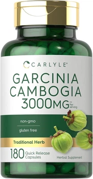 Добавка премиум-класса гарциния камбоджийская Carlyle Garcinia Cambogia Extract 3000mg 180 капсул