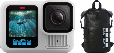 Набір Відеокамера GoPro HERO13 Black in Polar White (CHDHX-132-RW) + Рюкзак GoPro THB9001-CST 20 л Чорний (THB9001-CST)