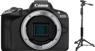 Набор Фотоаппарат Canon EOS R50 Body Black (5811C029AA) + Штатив Velbon Pole Pod Ex (17248)
