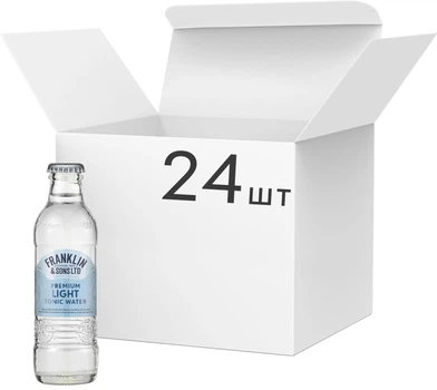 Упаковка напою газованого Franklin & Sons Тонік Light 0.2 л x 24 шт. (5032678004979)