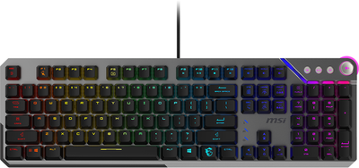 Клавіатура дротова MSI Strike 600 UA Kailh Silent Mechanical Switchets USB Black/Grey (S11-04UA225-CLA)